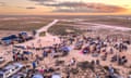 Festivalgoers from the air