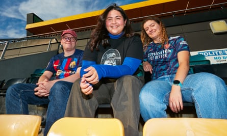 Fantasy WSL Even Sports co-founder and chief technology officer Jimmy Thompson, Even Sports chief executive Dani Gonçalves and director of strategy Izzy Duddy