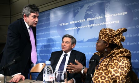 Gordon Brown, left, pictured with Ngozi Okonjo-Iweala, right, in 2006