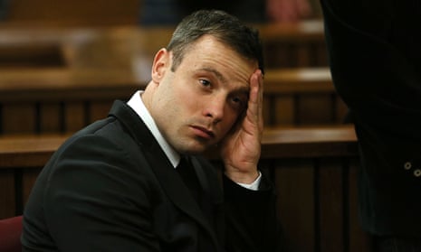 Oscar Pistorius during sentencing proceedings in Pretoria in October 2014