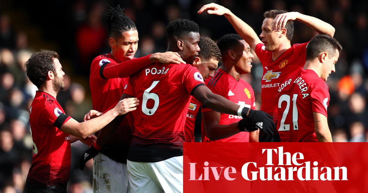 Fulham 03 Manchester United Premier League – as it happened Premier