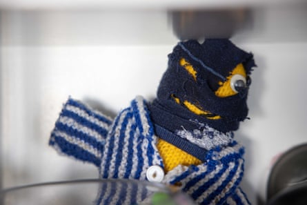 A banana in pyjamas (and a balaclava).