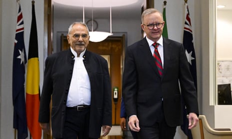 Timor-Leste president Jose Ramos-Horta and Australian prime minister Anthony Albanese arrive for a bilateral meeting at Parliament House in Canberra