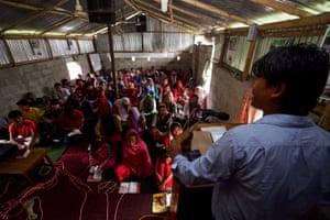 Mahibal Praja, a Chepang pastor, preaches at his church in Manahari