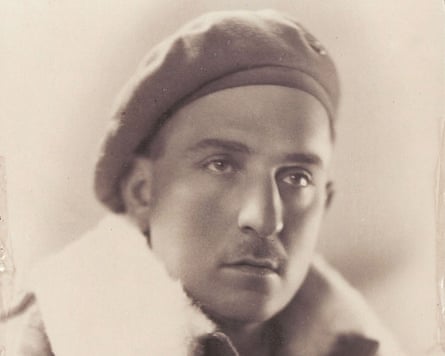 Black and white photo of Len in his military beret