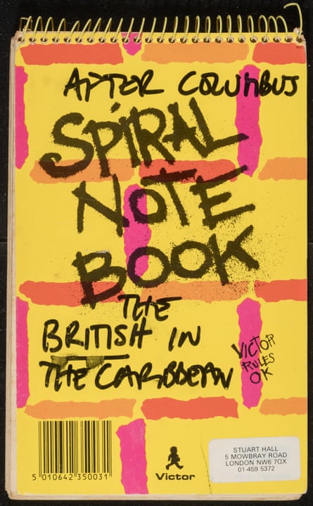Notebook with handwritten title ‘After Columbus’