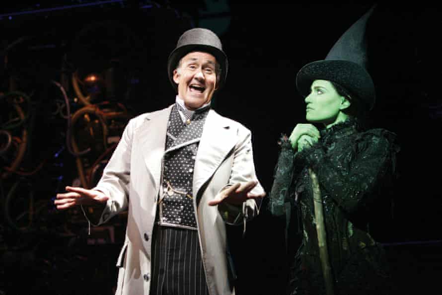 Nigel Planer with Idina Menzel in Wicked at the Apollo Victoria in London in 2006.