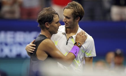 Daniil Medvedev congratulates his opponent after the match