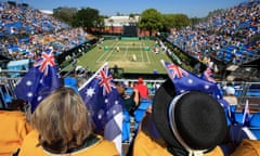 Tennis fans flocked to the Davis Cup quarter-final between Australia and Kazakhstan at Marrara Sports Complex in Darwin on Saturday.