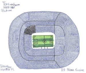 Tottenham Hotspur Stadium / Tottenham Hotspur F.C. stadium drawing by Niall Guite.