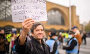 Coronavirus live news: Australian state of Victoria goes 30 days without new cases; UK records 479 more deaths | World news 5 Anti-lockdown march, London, UK - 28 Nov 2020