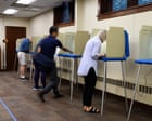 Officials monitoring polling sites in Minnesota’s two largest counties, says Trump’s justice department – live