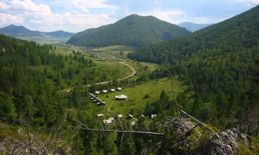 Site of the Denisova Cave in Altai Mountains of southern Siberia.