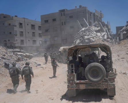 Israeli soldiers in Rafah, southern Gaza, in July 2024.