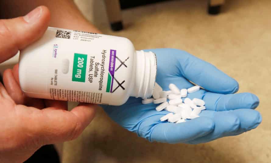 File photo of hydroxychloroquine tablets displayed by a pharmacist