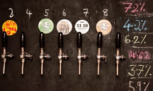 Beer taps at Clink Beer, Birmingham