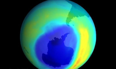 ozone hole over Antarctica