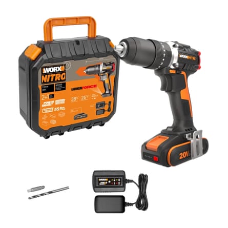 Worx 20V PowerShare Cordless 55Nm Brushless Combi Drill with x1 2.0Ah Battery