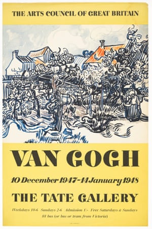 Vincent van Gogh exhibition poster Tate Gallery 1947 © Tate, 2018