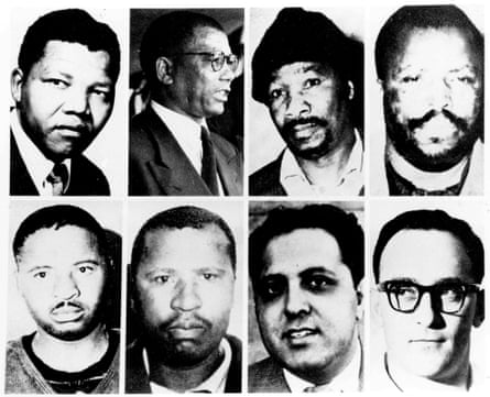 The eight men convicted at the Rivonia trial.