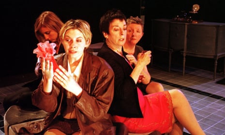 From left: Faith Flint as Kathryn, Eileen Walsh as Gilma, Mary Cunningham as Micheleine and Myra McFadyen as Genevieve in Splendour at the Traverse, Edinburgh, in 2000.