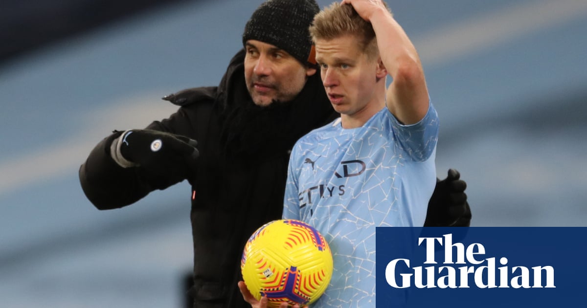 Guardiola scolds Zinchenko for thoughts of Manchester City quadruple