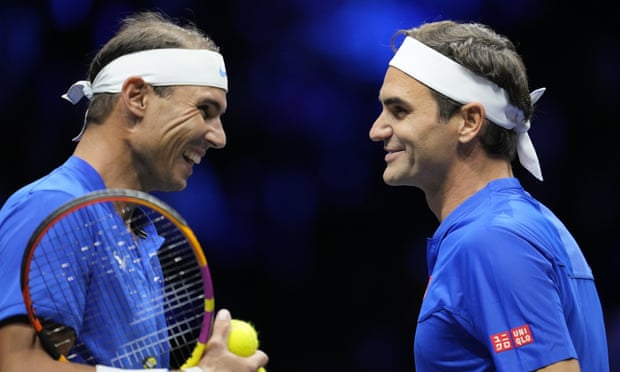 Roger Federer and Rafael Nadal teamed up for Federer’s final match.