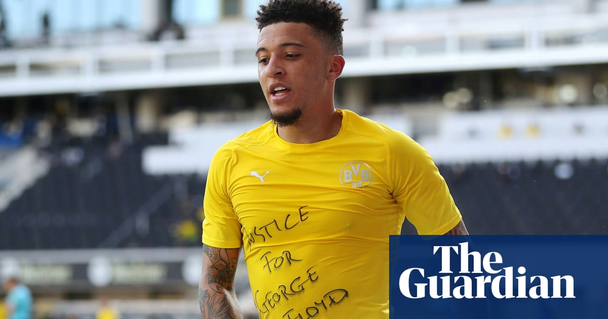 Absolute joke: Jadon Sancho reacts after being fined for home haircut