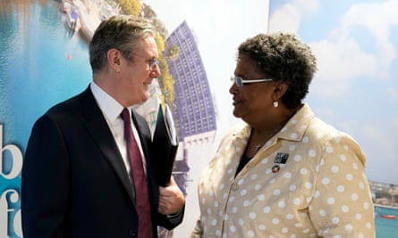 Keir Starmer meets Mia Mottley, the much sought-after prime minister of Barbados who is one of the stars of Cop28.
