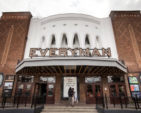 Exterior of a grand Everyman cinema with the name above the entrance