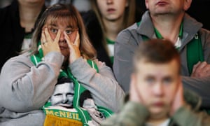 This Celtic supporter can hardly watch.