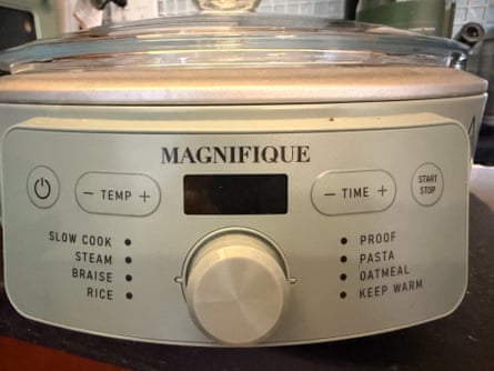 close-up of magnifique combo air fryer on kitchen counter