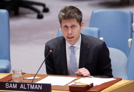 CEO of OpenAI, Sam Altman, speaks at a United Nations security council meeting on artificial intelligence and international security on 23 September.