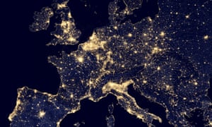 Europe at night
