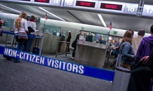 Immigration passport control at San Francisco airport