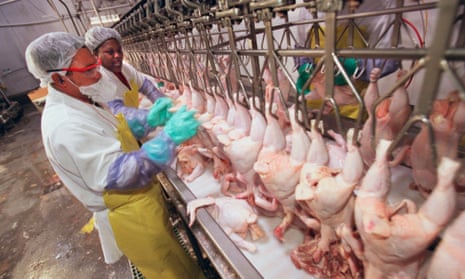 Pilgrim’s Pride chicken processing plant in Marshville, N.C.