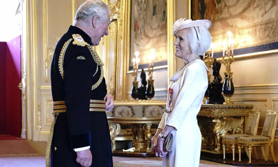 Mary Berry is made a Dame Commander by Britain’s Prince Charles