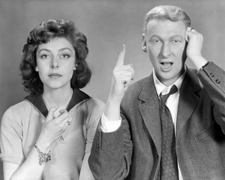 Man and woman posing