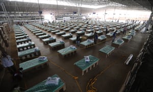 A new Covid care facility which can accommodate around 10,000 patients in New Delhi.