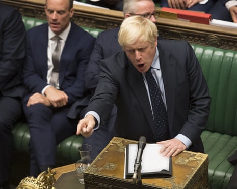 Boris Johnson speaks in the House of Commons on 3 September.