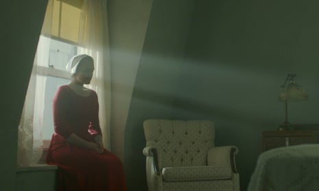 ‘It has the slow, creeping dread of a horror movie, made all the more disquieting by the blood-red cloaks and the insistent and ominous score that pulses throughout’ ... Elisabeth Moss in The Handmaid’s Tale.
