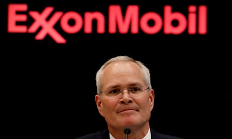 Darren Woods, chairman and CEO of Exxon Mobil Corporation, denied that there was an inconsistency between what the company told the public and what Exxon scientists had privately warned.