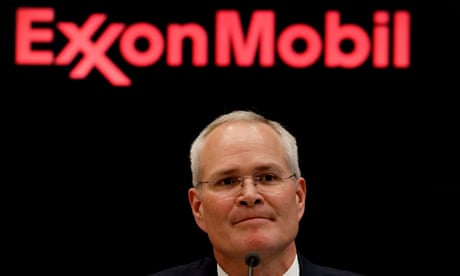 FILE PHOTO: Darren Woods, Chairman & CEO, Exxon Mobil Corporation attends a news conference at the NYSE<br>FILE PHOTO: Darren Woods, Chairman & CEO of Exxon Mobil Corporation, attends a news conference at the New York Stock Exchange (NYSE) in New York, U.S., March 1, 2017. REUTERS/Brendan McDermid/File Photo