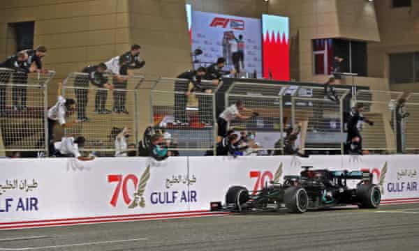 Hamilton Wins Bahrain Grand Prix After Grosjean Survives Huge Crash As It Happened Sport The Guardian