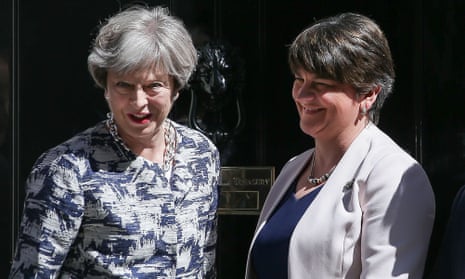 Arlene Foster’s Democratic Unionist party is propping up the Tory government.