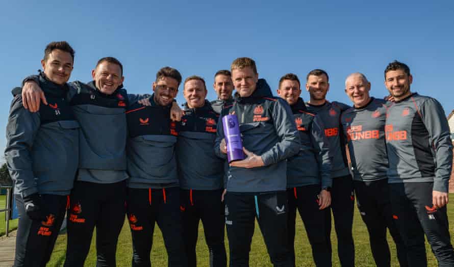 Generating the sort of publicity only badly-spent money can buy | Soccer 2 Eddie and his staff, earlier.