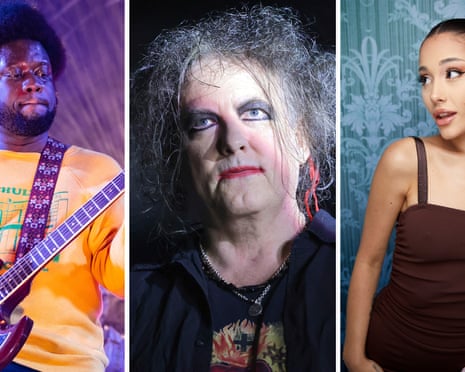 Michael Kiwanuka, Robert Smith of the Cure, and Ariana Grande – all expected to release new music in 2024.