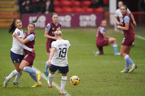 Aston Villa v Tottenham: Women’s Super League – live | Women's Super League 4 Bethany England tucks away her debut goal for Spurs.