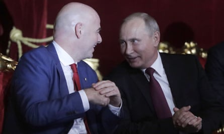 Gianni Infantino and Vladimir Putin