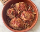 Rachel Roddy’s homage to Michèle Roberts’ recipe for chicken saute with tomatoes and mushrooms